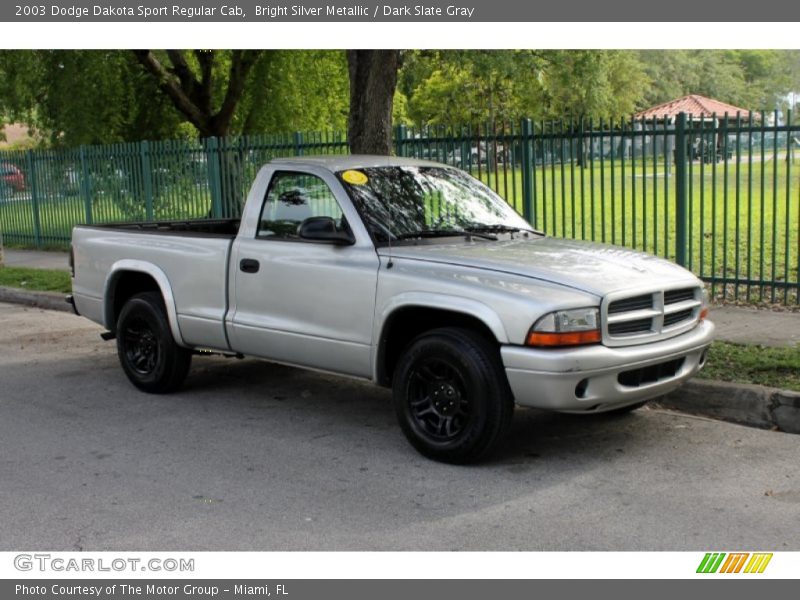 Bright Silver Metallic / Dark Slate Gray 2003 Dodge Dakota Sport Regular Cab