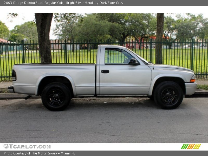 Bright Silver Metallic / Dark Slate Gray 2003 Dodge Dakota Sport Regular Cab