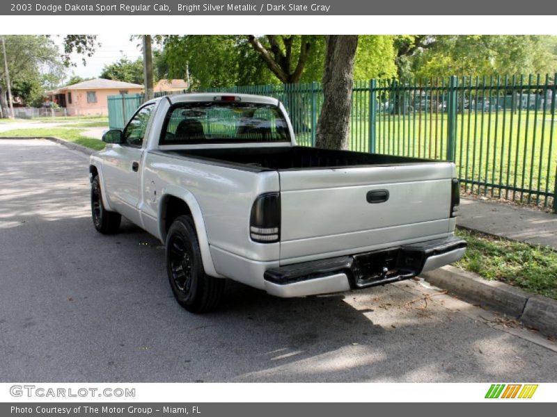 Bright Silver Metallic / Dark Slate Gray 2003 Dodge Dakota Sport Regular Cab