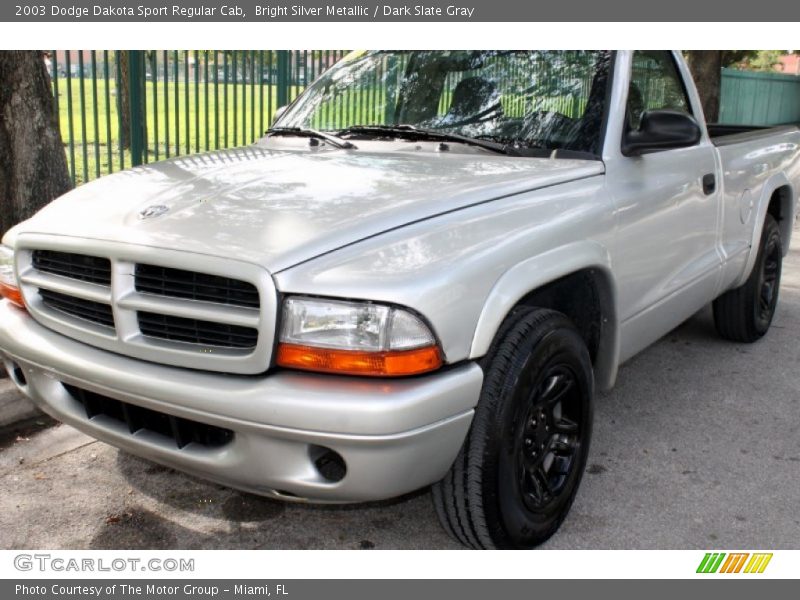 Bright Silver Metallic / Dark Slate Gray 2003 Dodge Dakota Sport Regular Cab