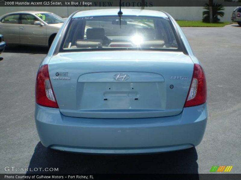Ice Blue / Beige 2008 Hyundai Accent GLS Sedan