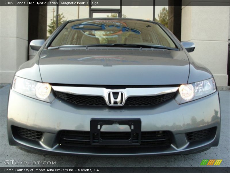 Magnetic Pearl / Beige 2009 Honda Civic Hybrid Sedan