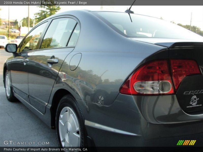 Magnetic Pearl / Beige 2009 Honda Civic Hybrid Sedan