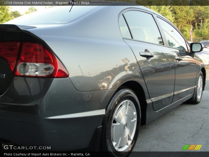 Magnetic Pearl / Beige 2009 Honda Civic Hybrid Sedan