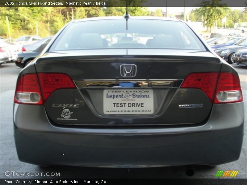 Magnetic Pearl / Beige 2009 Honda Civic Hybrid Sedan