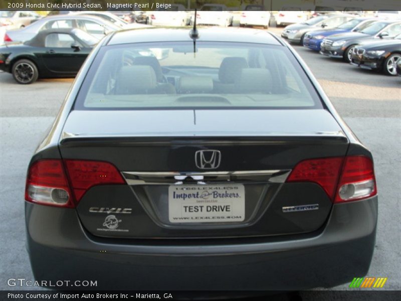 Magnetic Pearl / Beige 2009 Honda Civic Hybrid Sedan