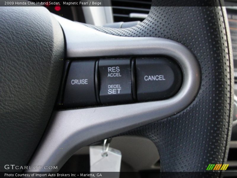 Magnetic Pearl / Beige 2009 Honda Civic Hybrid Sedan