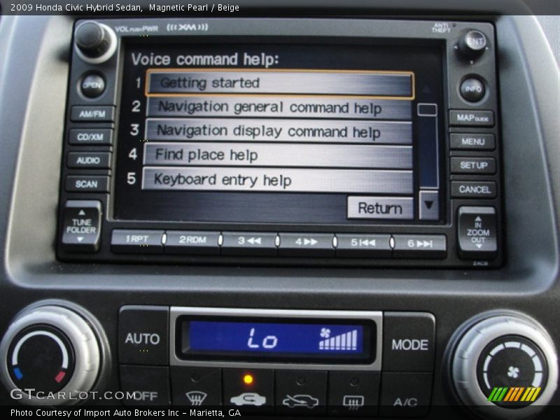 Magnetic Pearl / Beige 2009 Honda Civic Hybrid Sedan