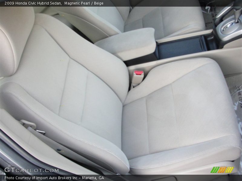Magnetic Pearl / Beige 2009 Honda Civic Hybrid Sedan