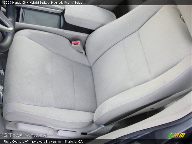 Magnetic Pearl / Beige 2009 Honda Civic Hybrid Sedan