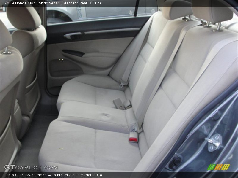 Magnetic Pearl / Beige 2009 Honda Civic Hybrid Sedan