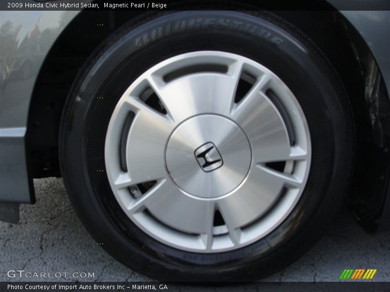 Magnetic Pearl / Beige 2009 Honda Civic Hybrid Sedan