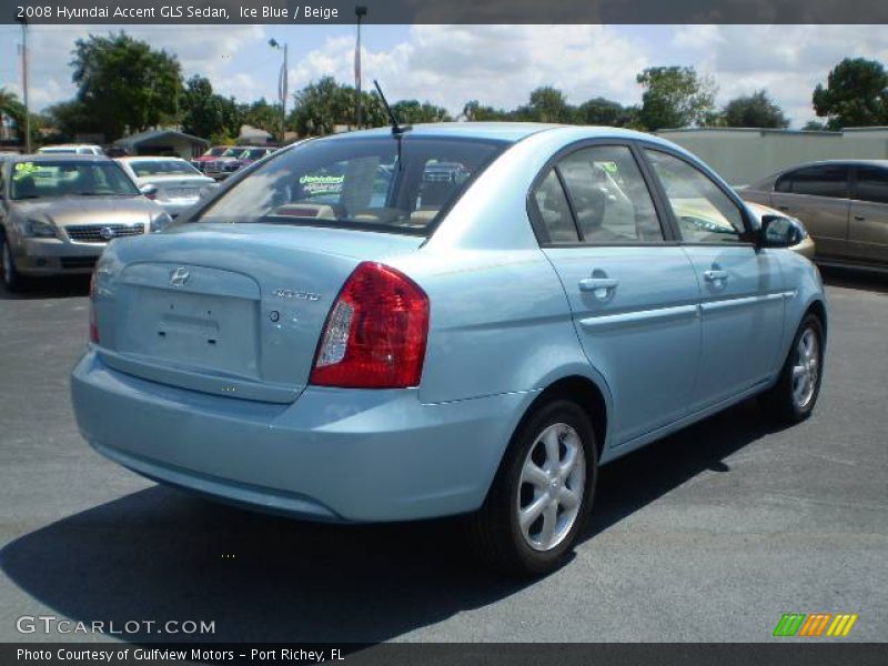 Ice Blue / Beige 2008 Hyundai Accent GLS Sedan