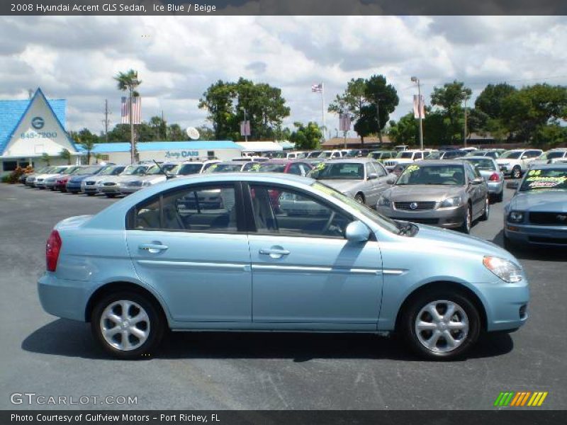 Ice Blue / Beige 2008 Hyundai Accent GLS Sedan