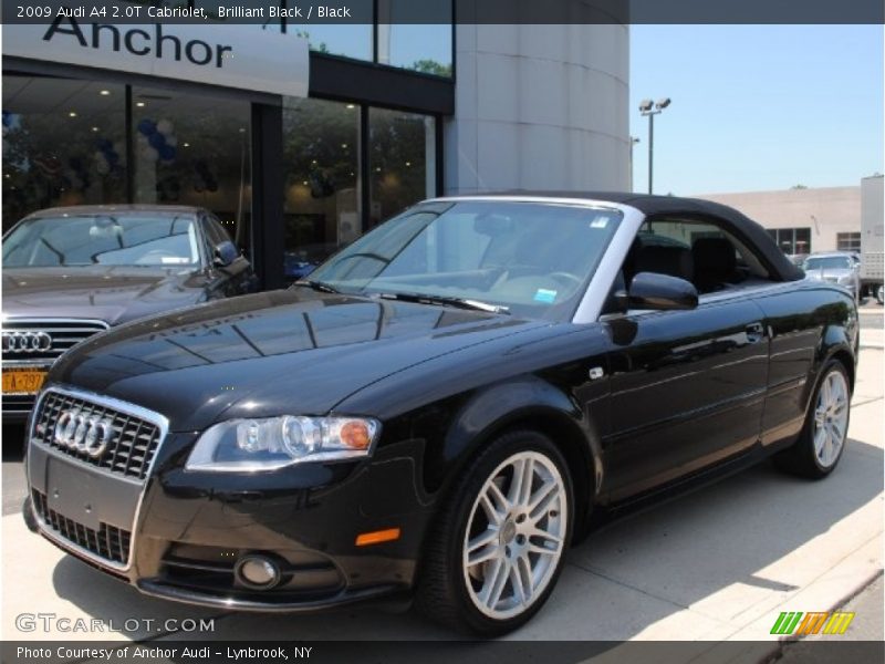 Brilliant Black / Black 2009 Audi A4 2.0T Cabriolet