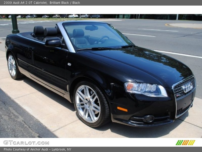 Brilliant Black / Black 2009 Audi A4 2.0T Cabriolet