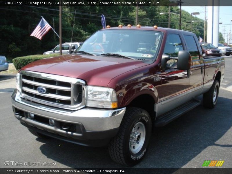 Dark Toreador Red Metallic / Medium Flint 2004 Ford F250 Super Duty FX4 Crew Cab 4x4