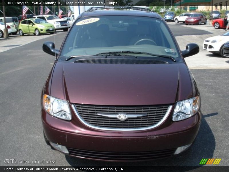 Deep Molten Red Pearl / Taupe 2003 Chrysler Town & Country LXi