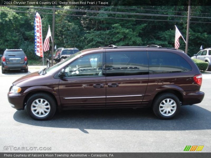 Deep Molten Red Pearl / Taupe 2003 Chrysler Town & Country LXi