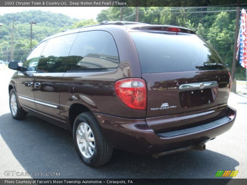 Deep Molten Red Pearl / Taupe 2003 Chrysler Town & Country LXi