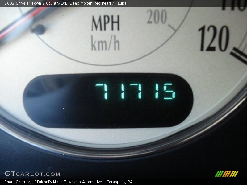 Deep Molten Red Pearl / Taupe 2003 Chrysler Town & Country LXi