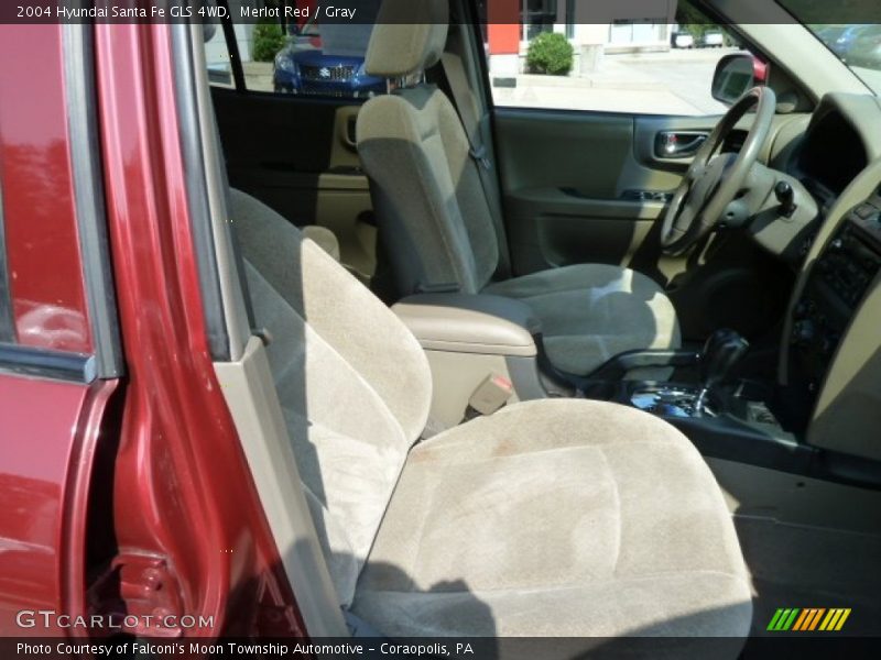Merlot Red / Gray 2004 Hyundai Santa Fe GLS 4WD