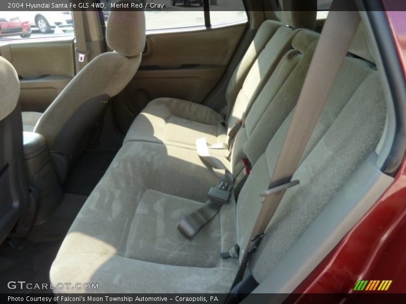 Merlot Red / Gray 2004 Hyundai Santa Fe GLS 4WD