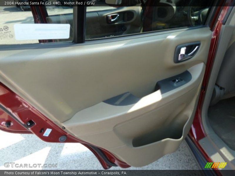 Merlot Red / Gray 2004 Hyundai Santa Fe GLS 4WD