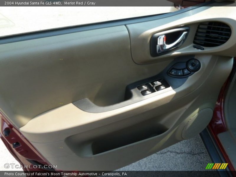 Merlot Red / Gray 2004 Hyundai Santa Fe GLS 4WD