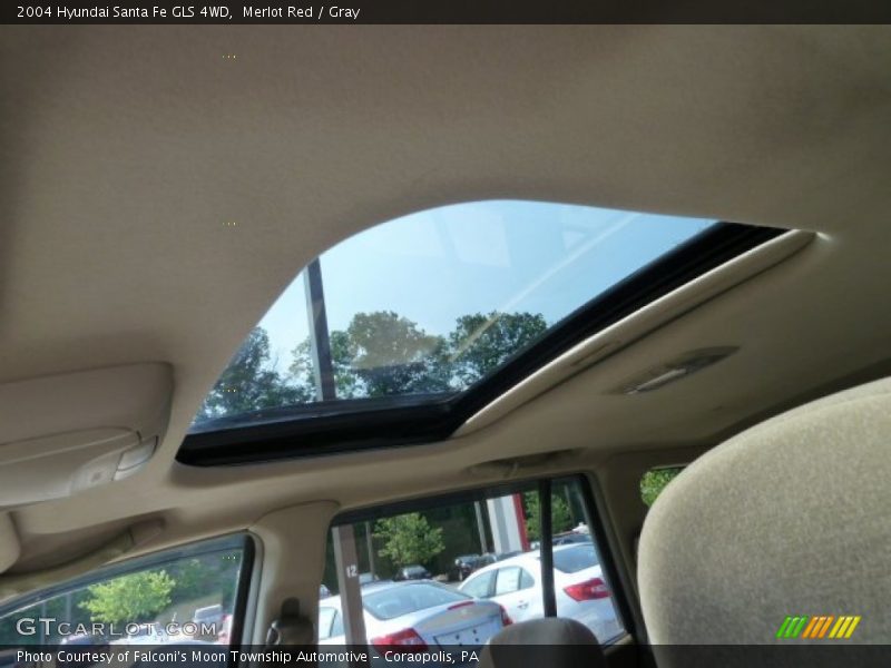 Merlot Red / Gray 2004 Hyundai Santa Fe GLS 4WD