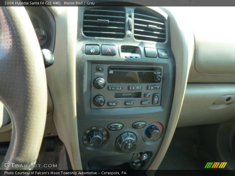 Merlot Red / Gray 2004 Hyundai Santa Fe GLS 4WD