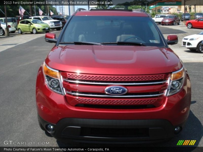 Ruby Red Metallic / Charcoal Black 2013 Ford Explorer Limited EcoBoost