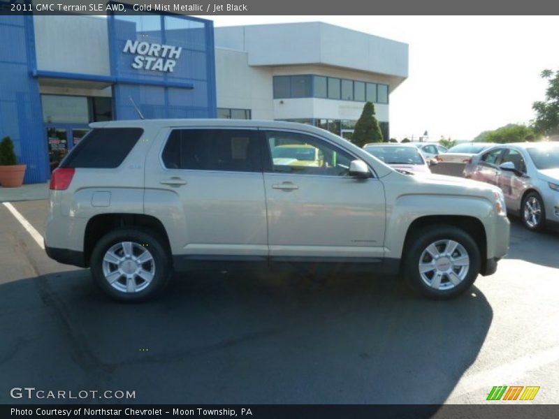 Gold Mist Metallic / Jet Black 2011 GMC Terrain SLE AWD