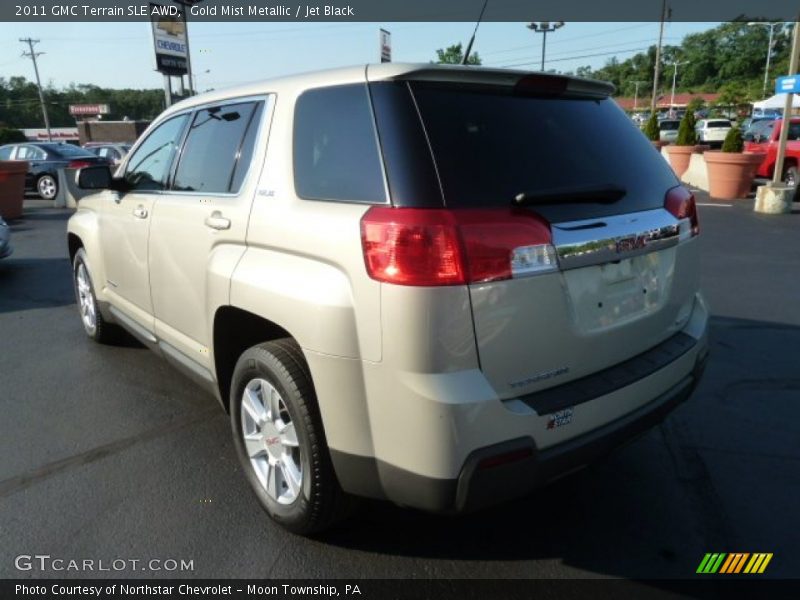 Gold Mist Metallic / Jet Black 2011 GMC Terrain SLE AWD