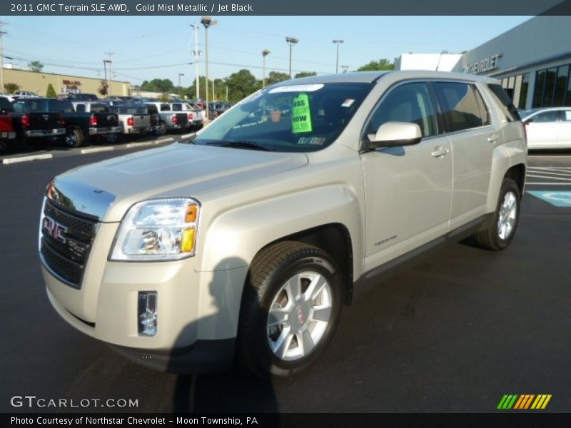 Gold Mist Metallic / Jet Black 2011 GMC Terrain SLE AWD