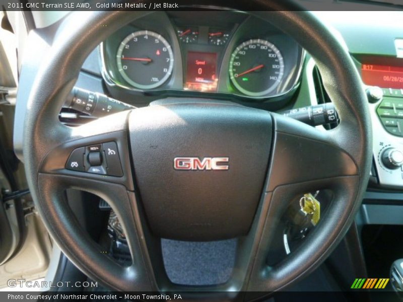 Gold Mist Metallic / Jet Black 2011 GMC Terrain SLE AWD