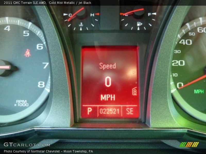 Gold Mist Metallic / Jet Black 2011 GMC Terrain SLE AWD