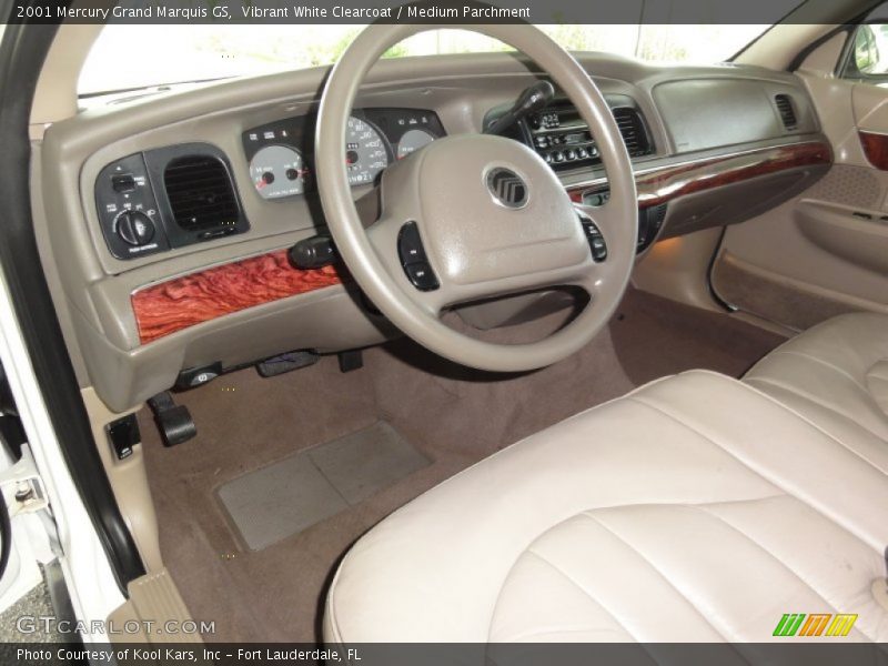 Vibrant White Clearcoat / Medium Parchment 2001 Mercury Grand Marquis GS