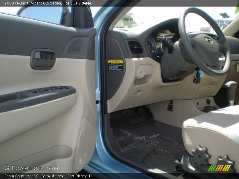 Ice Blue / Beige 2008 Hyundai Accent GLS Sedan