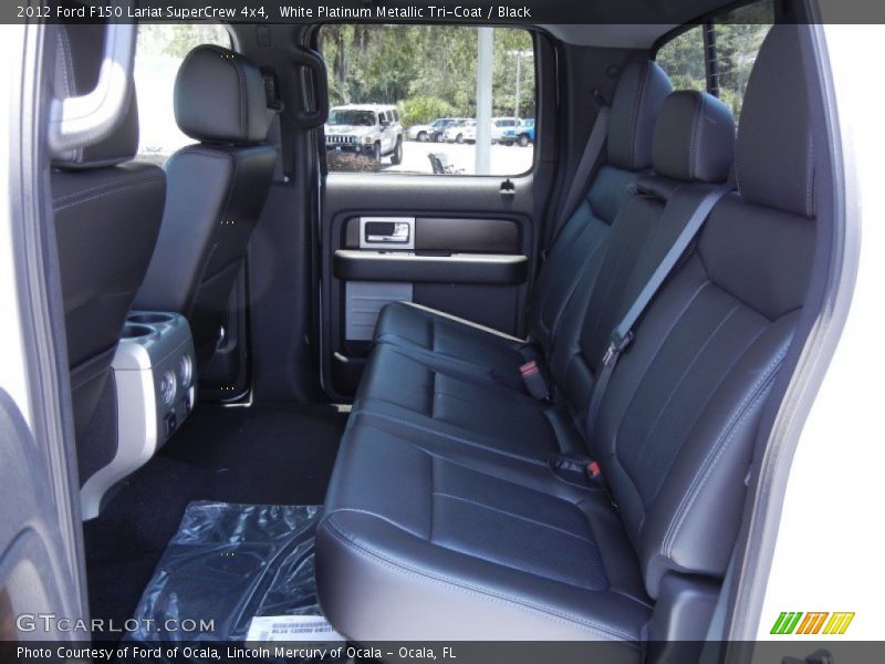 White Platinum Metallic Tri-Coat / Black 2012 Ford F150 Lariat SuperCrew 4x4