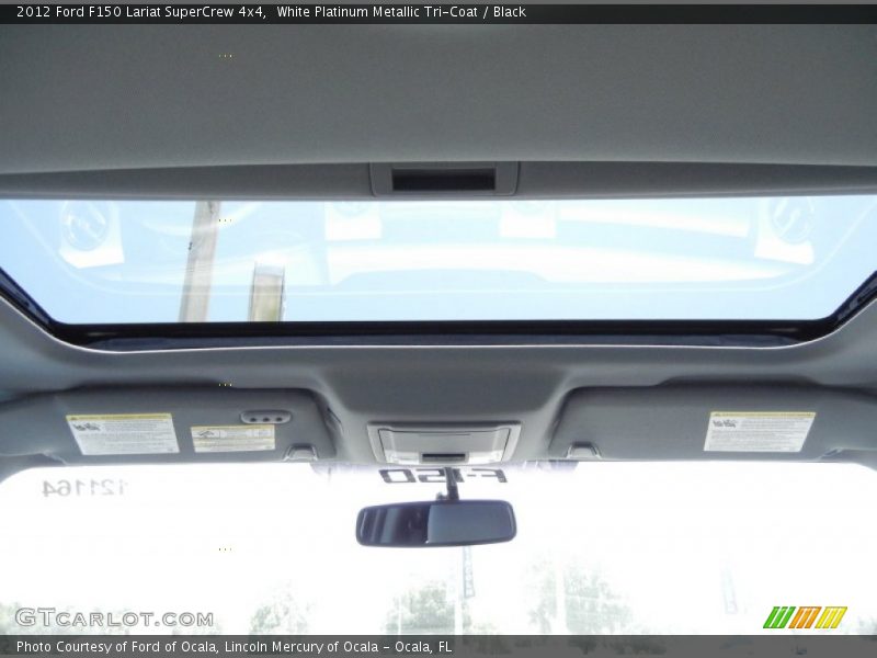 White Platinum Metallic Tri-Coat / Black 2012 Ford F150 Lariat SuperCrew 4x4