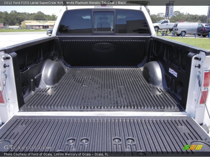 White Platinum Metallic Tri-Coat / Black 2012 Ford F150 Lariat SuperCrew 4x4
