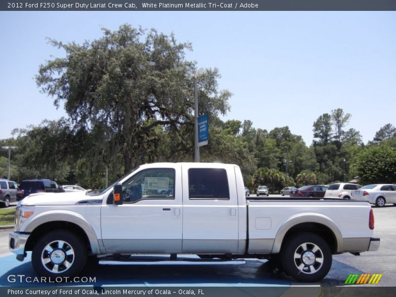  2012 F250 Super Duty Lariat Crew Cab White Platinum Metallic Tri-Coat