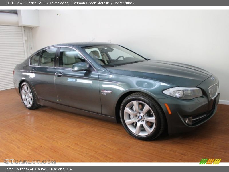 Tasman Green Metallic / Oyster/Black 2011 BMW 5 Series 550i xDrive Sedan