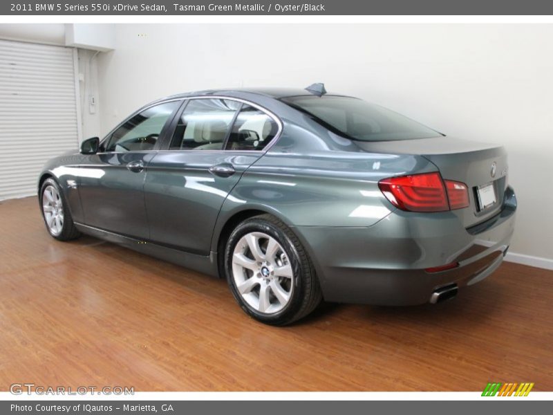 Tasman Green Metallic / Oyster/Black 2011 BMW 5 Series 550i xDrive Sedan