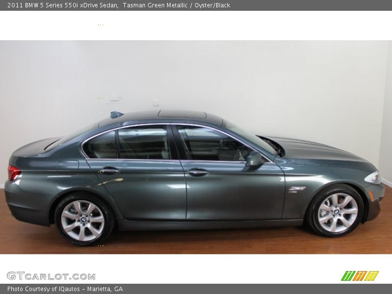 Tasman Green Metallic / Oyster/Black 2011 BMW 5 Series 550i xDrive Sedan