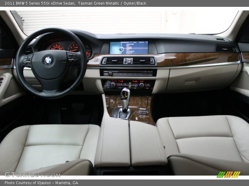 Tasman Green Metallic / Oyster/Black 2011 BMW 5 Series 550i xDrive Sedan
