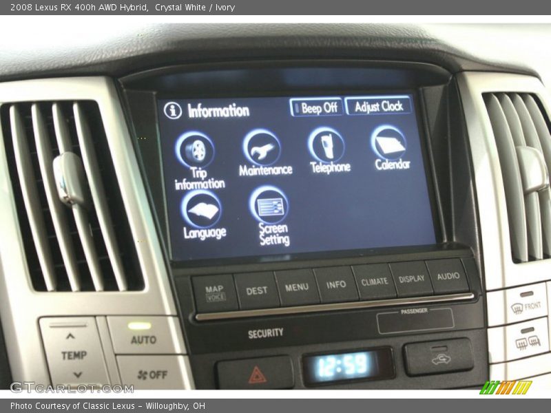 Crystal White / Ivory 2008 Lexus RX 400h AWD Hybrid