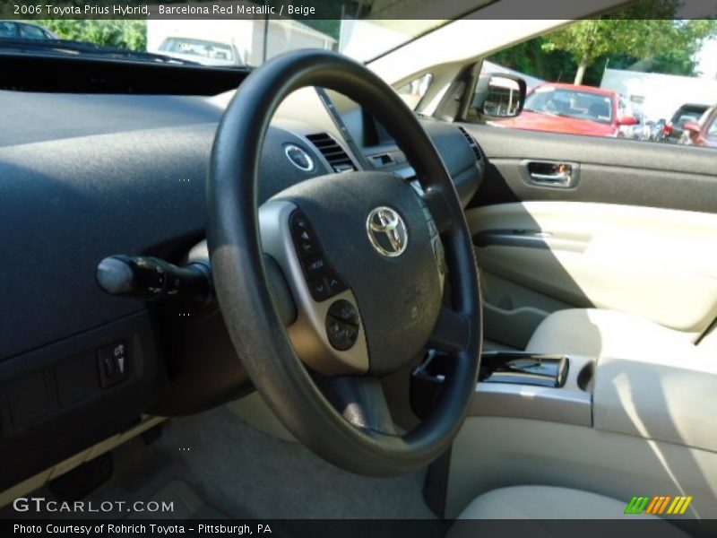 Barcelona Red Metallic / Beige 2006 Toyota Prius Hybrid