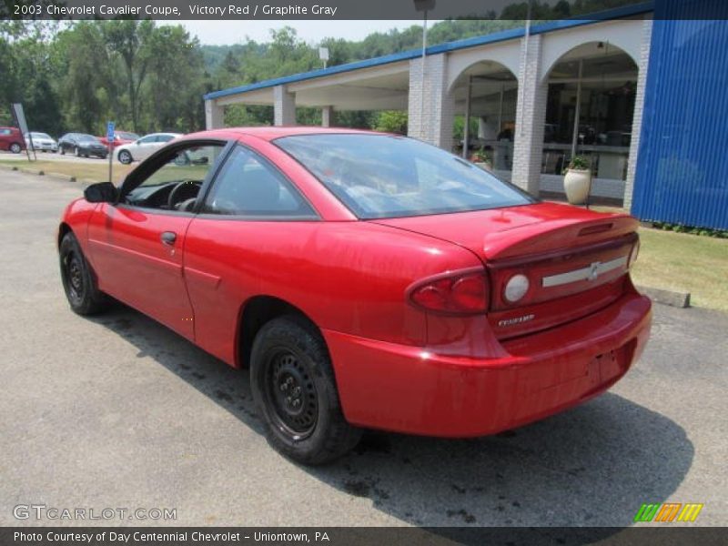 Victory Red / Graphite Gray 2003 Chevrolet Cavalier Coupe